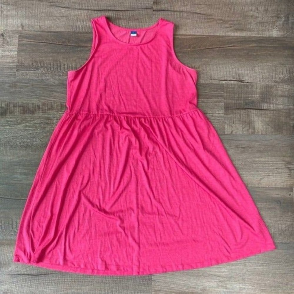 Old Navy Hot Pink Sleeveless Summer Dress.  Size Large
